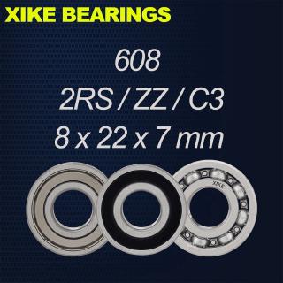 XIKE 608-2RS/ZZ/Open/C3 - Size 8x22x7mm High Quality Deep Groove Ball Bearings 608-2RS/608ZZ/608/608-2RSC3/608ZZC3/608C3