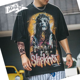 (ขายส่งได้)🚩เสื้อยืดสุดเท่ ลาย"Slipknot " จากเกินต้านแบรนด์🚩