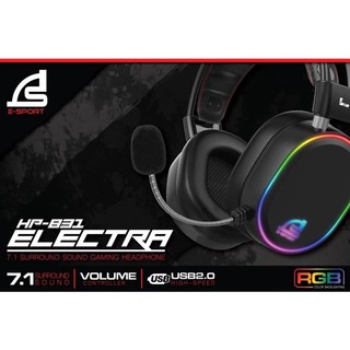 SIGNO E-Sport 7.1 Surround Sound Gaming Headphone รุ่น ELECTRA HP-831 (Black) (หูฟัง เกมส์มิ่ง)