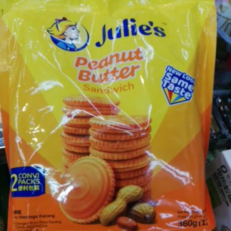 ขนมปังเนยถั่วJulie's Peanut​ ​Butter​ 360​ g.