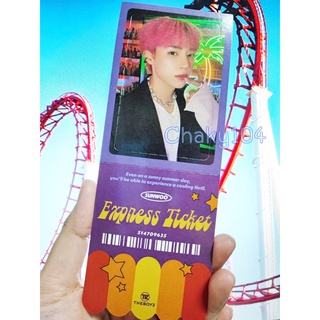 พร้อมส่ง !  THE BOYZ - THRILL RIDE EXPRESS TICKET SUNWOO - คิมซอนอู  [มีเก็บเงินปลายทาง]