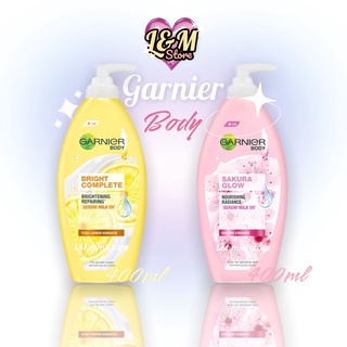 Garnier lotion การ์นิเย่ โลชั่น 400 มล. : โลชั่นซากุระ โลชั่นเลมอน โลชั่นกานิเย่