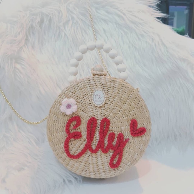 Callalily Donut 7” กระเป๋าสานติดชื่อ