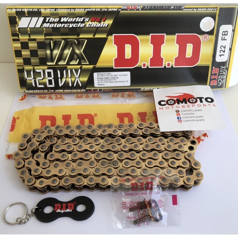 DID CHAIN RACING RANTAI MOTOR LC135 ORNING DID RANTAI LC135 RANTAI Y15 lc 135 o แหวน o แหวน 428 VIX 