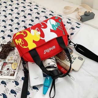 Fashion handbag ANELLO MICKEY Fashion handbag กระเป๋าสะพาย กระเป๋าถือผ้า ลายการ์ตูน มาใหม่ สวยมากๆT