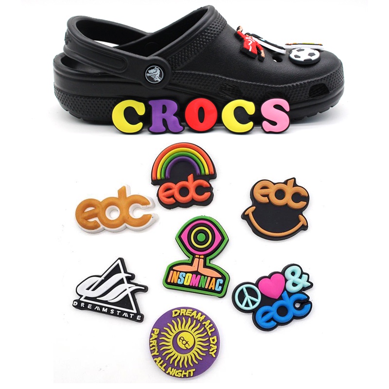 ใหม่ จี้ตัวอักษร Caihong Series Crocs Jibbitz น่ารัก หลากสีสัน สําหรับตกแต่งรองเท้า Crocs รองเท้าแตะ รองเท้ารัดส้น DIY