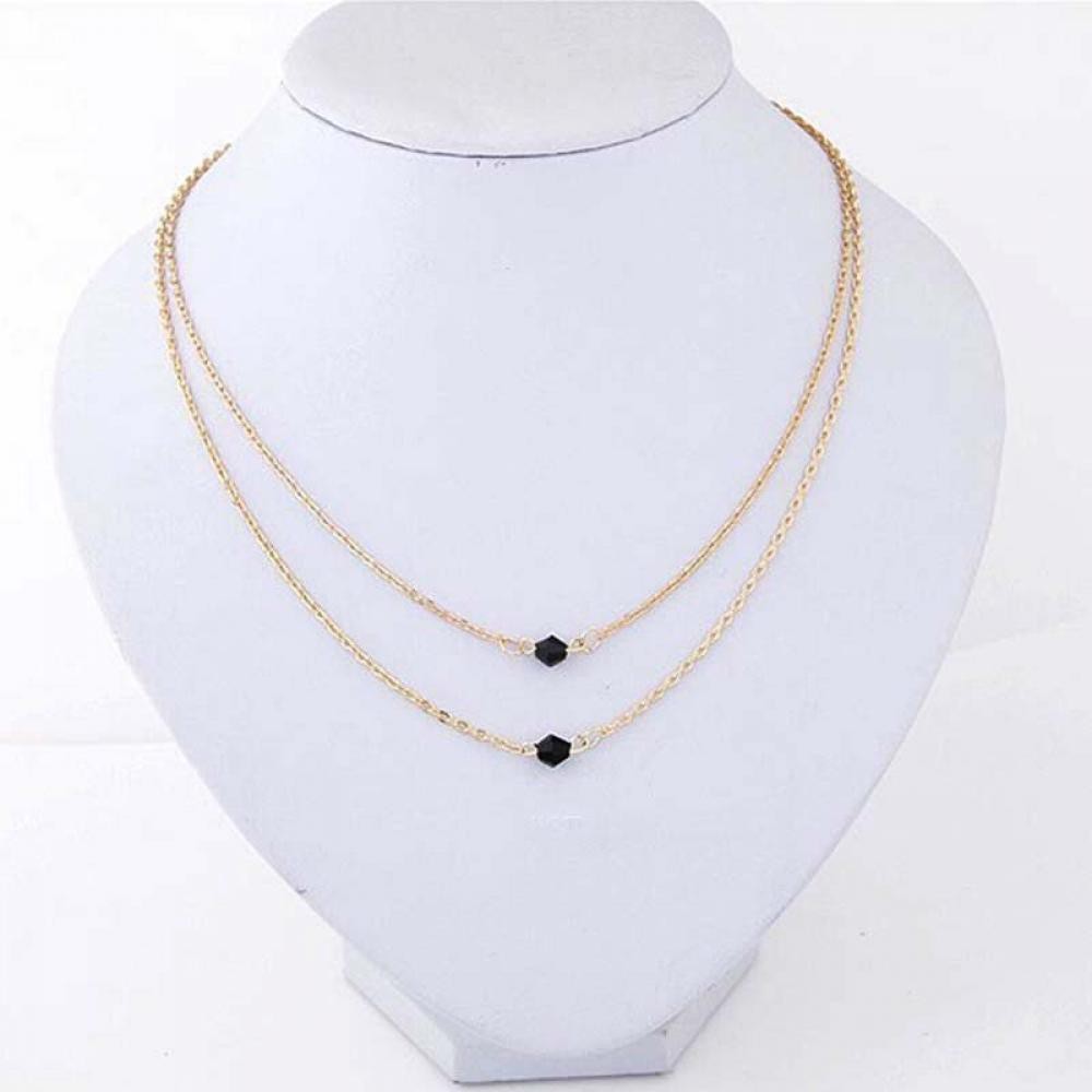 Gleamart Collana Lunga Donna Con Ciondolo E Strass - Catena Per Maglione In Lega - Regalo Con Scatola