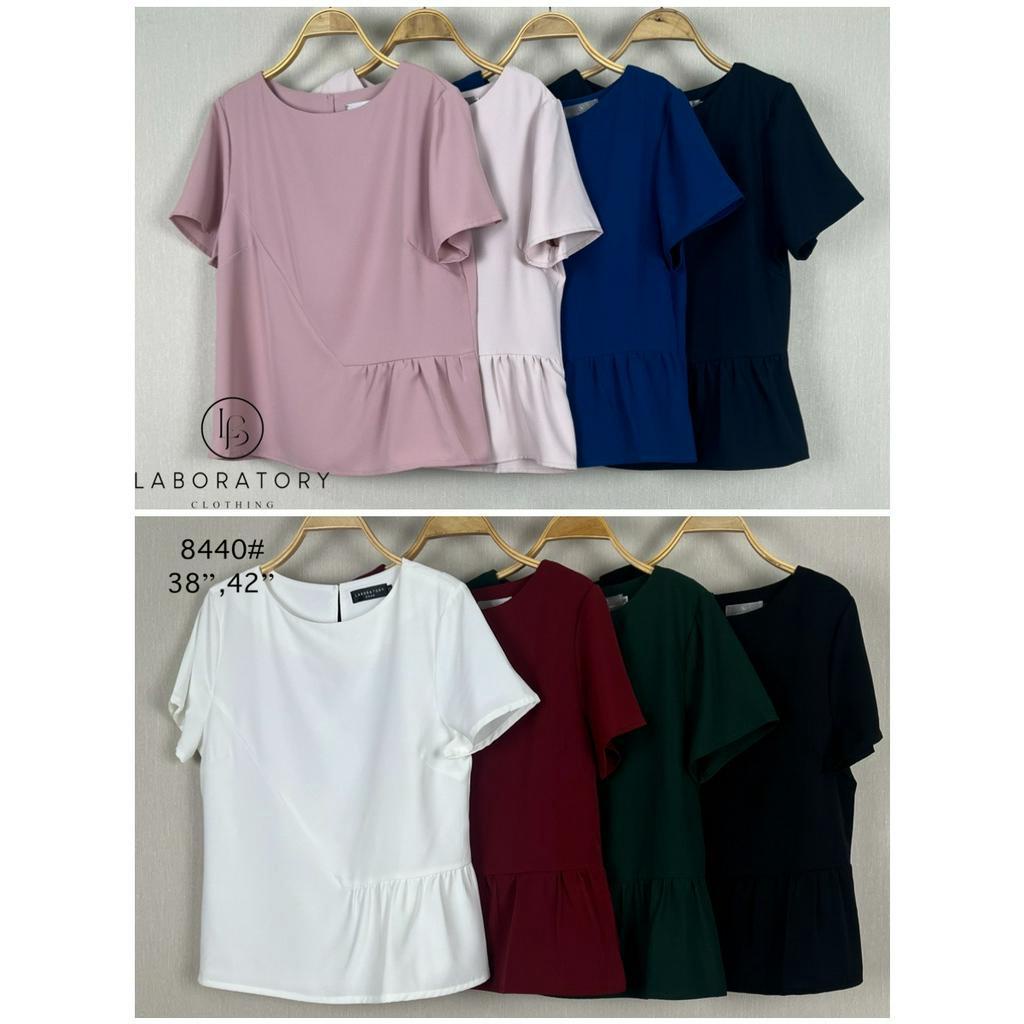 Laboratory 8440# เสื้อทรงตรงรูดช่วงเอว แขนสั้น ไซส์ 38”,42”