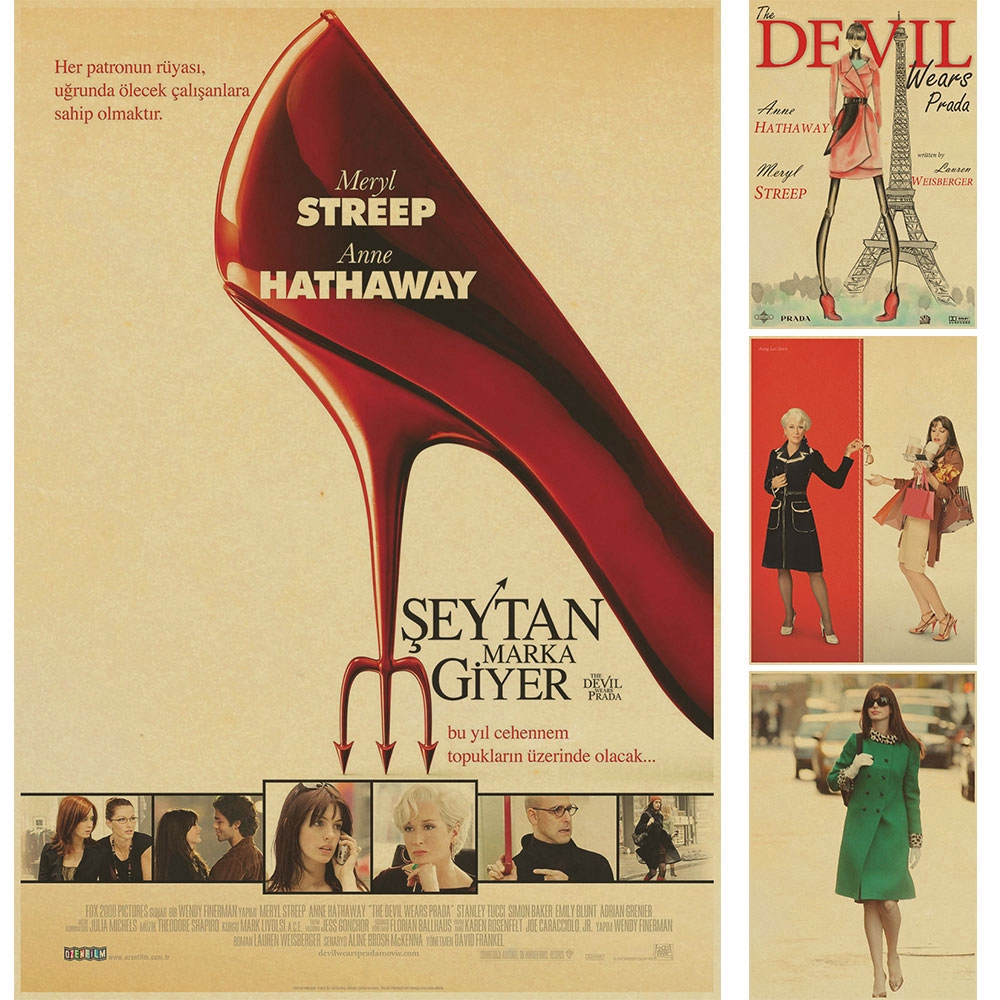 Dropshipping,The Devil Wears Prada/Anne Hathawayclassic ภาพยนตร์/กระดาษคราฟท์/โปสเตอร์บาร์/โปสเตอร์ย