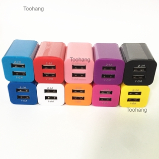 หัวชาร์จ2usb ชาร์จแบบ Dual USB1A สหรัฐมาตรฐานชาร์จเต็ม, เหมาะสำหรับ Apple Android Dual U โทรศัพท์มือถือหัวชาร์จ