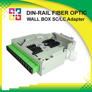 BISMON DIN-Rail 12 Core Wall Box fiber optic cable (สามารถเลือก Adapter ได้)