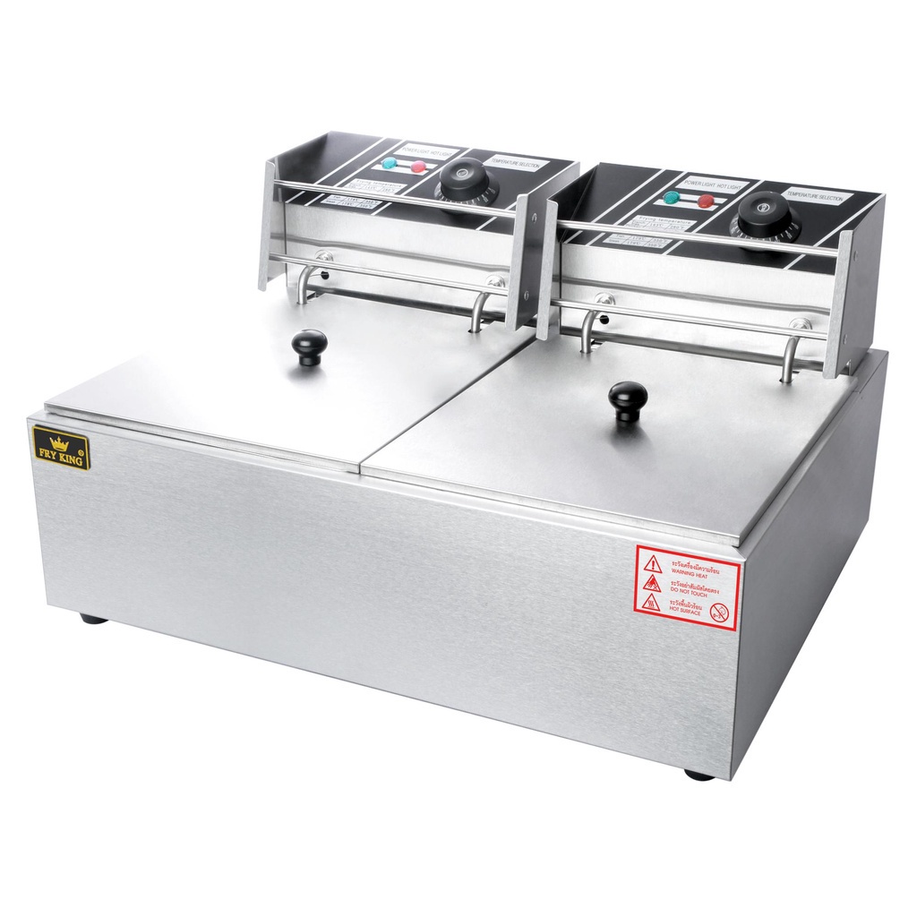 Fry King เตาทอดไฟฟ้า 2 หัว รุ่น  FR-552E ความจุอ่างละ 5.5  ลิตร กำลังไฟหม้อละ 2500 วัตต์