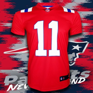 เสื้อยืด อเมริกันฟุตบอล เสื้อ NFL ทีม นิวอิงแลนด์ เเพทรียตส์ /Alternate รุ่น  Julian Edelman เบอร์ 11 #AF0003 ไซส์ S-5XL
