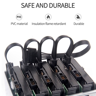 4 Pin Ide 1 To 5 Sata 15 Pin ฮาร์ดไดรฟ์สายเคเบิ้ลสําหรับ Diy Pc Sever 18awg