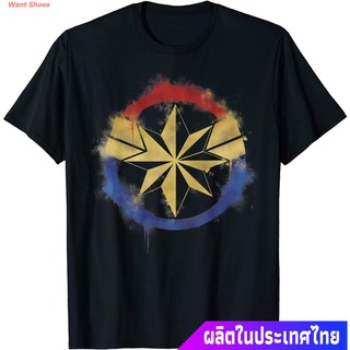 เสื้อยืดกีฬา  Avengers Endgame Captain  Spray Paint Logo T-Shirt Popular T-shirts