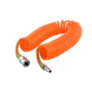 สายลมสปริงสำเร็จรูป PU-COIL 5x8 mm. ยาว 6 เมตร สายลมพร้อมคอปเปอร์ Poly Urethane Air Hose