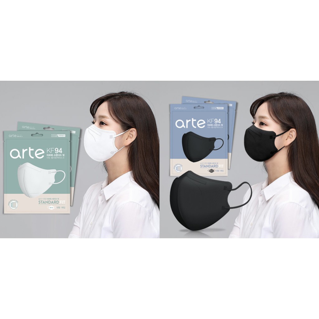 ◆พร้อมส่ง!! แท้💯% ARTE KF94 หน้ากากเกาหลี (สีขาว ดำ)/1 ชิ้น