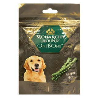 🔥*พร้อมส่ง*🔥 โมนาชี่ โฮนด์ ขนมสุนัข วันโบน 65 ก. MONARCHY HOUND Dog Snack OneBone Peanut Butter 65 g.