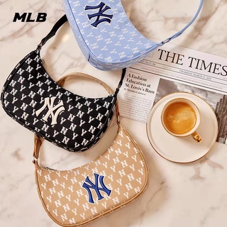 ☀️ พร้อมส่ง [ของแท้💯%] กระเป๋าNY MLB JAQUARD MONOGRAM HOBO BAG กระเป๋าถือ กระเป๋าสะพายข้าง