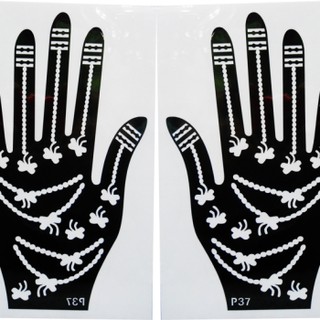 สติ๊กเกอร์รูปมือ สติ๊กเกอร์ Henna P3738