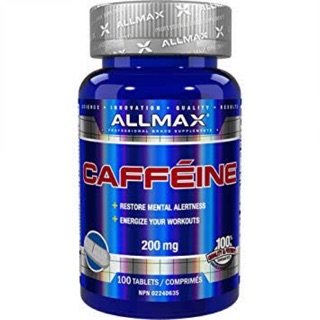 ♦️ALLMAX Caffeine 200 mg. 100 Tablets (พร้อมส่ง)