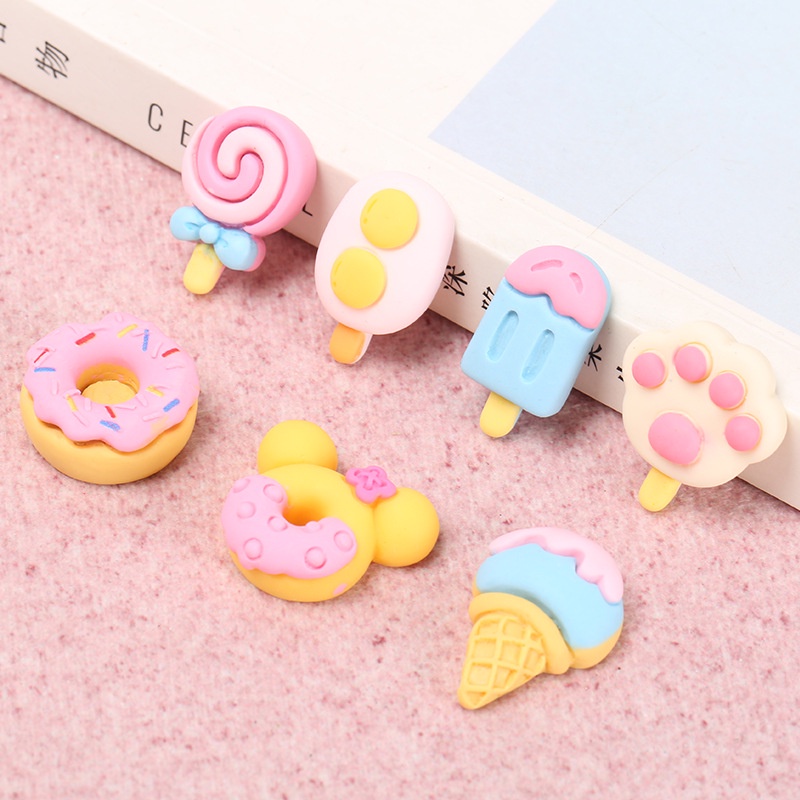 Crocs Jibbitz Charm ไอศกรีมน่ารักสำหรับตกแต่งCrocs ผู้หญิง