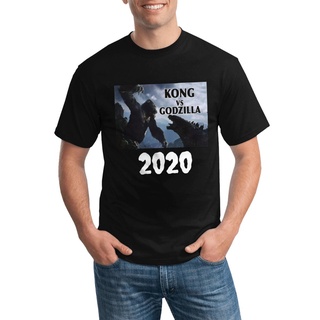 เสื้อยืดผ้าฝ้าย พิมพ์ลาย King Kong Vs Godzilla หลายสี สําหรับผู้ชาย 2020