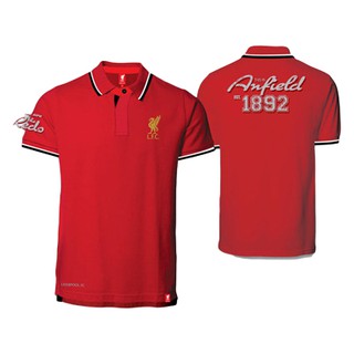 เช็คไซด์ก่อนสั่งซื้้อ !!!!!    เสื้อโปโล ลิเวอร์พูล LFC-PL-033 (ฺRED) สีแดง  แท้ 100%