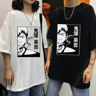 เสื้อยืดผู้ Gto Great Teacher Onizuka เสื้อยืดแขนสั้น ผ้าฝ้ายแท้ 100% พิมพ์ลายอนิเมะ Eikichi สไตล์ญี่ปุ่น สําหรับผู้ชาย