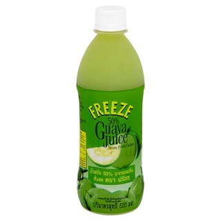 🔥HOT🔥 ฟรีซซ น้ำฝรั่ง 50% จากผลฝรั่งคั้นสด 500มล. Freeze 50% Guava Juice from Fresh Guava 500ml