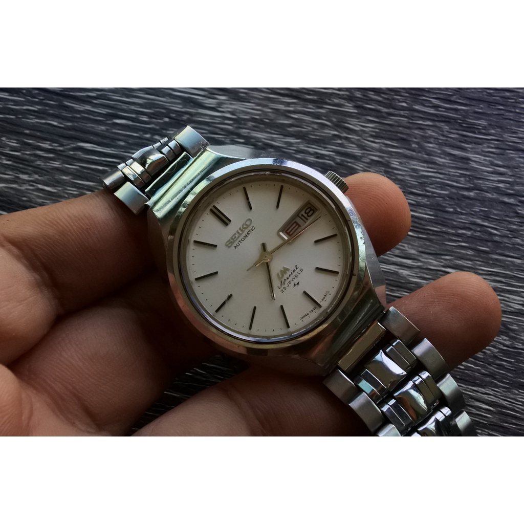 นาฬิกา Vintage มือสองญี่ปุ่น SEIKO LM SPECIAL รุ่นหายาก Automatic 5206 6120สีขาว สแตนเลส ใช้งานได้ปกติ สภาพดี ของแท้ 100