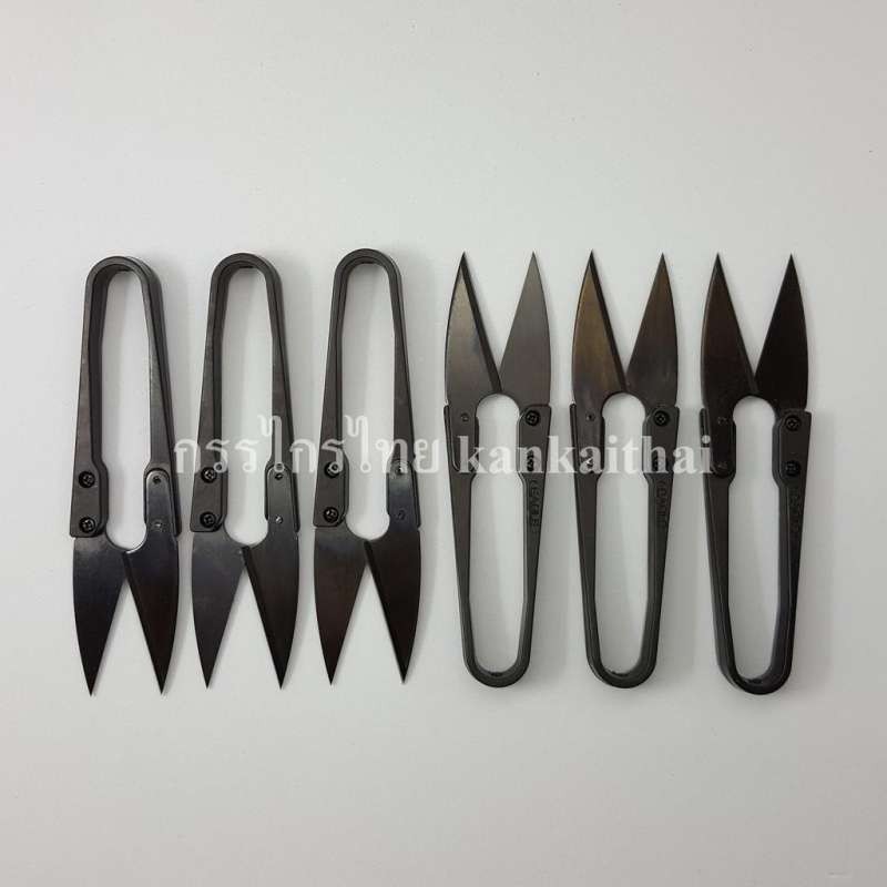 กรรไกร ก้ามปู ตัดเศษผ้า กรรไกรตัดผ้า กรรไกรก้ามปู เล็มผ้า ขนาดเล็ก สีดำ แพ็ค 1 / 3 / 6 ชิ้น สีดำ - รูปที่ 4