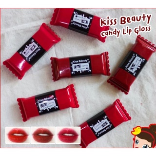 ลิปจุ่ม kiss beauty candy lip gloss ลิปรูปแคนดี้น่ารักๆ ลิปสติกกันน้ำ สีสวย ติดทน ริมฝีปากไม่ลอก ไม่แห้ง พร้อมส่ง