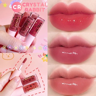 CRYSTAL RABBIT มิเรอร์วอเตอร์ลิปเกลซ ลิปสติกลิปกลอส ดูดูเยลลี่ แก้วตัวอย่าง ลิปกลอส ให้ความชุ่มชื้นกันน้ำ