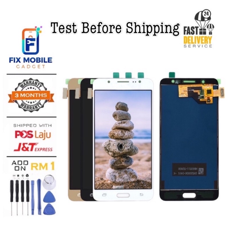 LCD เข้ากันได้กับ Samsung J5 2016 / J510 หน้าจอสัมผัส LCD คุณภาพสูง [ Fix Mobile Gadget ]