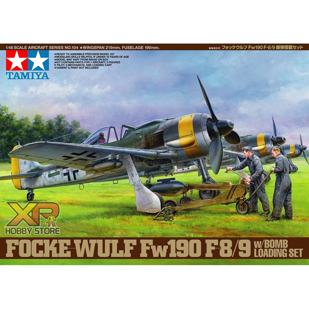 [Tamiya] 1/48 : Focke-Wulf Fw190 F-8/9 w/BOMB Loading Set (TA 61104)