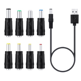 8In1 5V Usb To Dc 5.5X2.1Mm 3.5Mm 4.0Mm 4.8Mm 6.4Mm 5.5X2.5Mm 6.3Mm สายชาร์จสําหรับลําโพงพัดลมหลอดไฟ Led