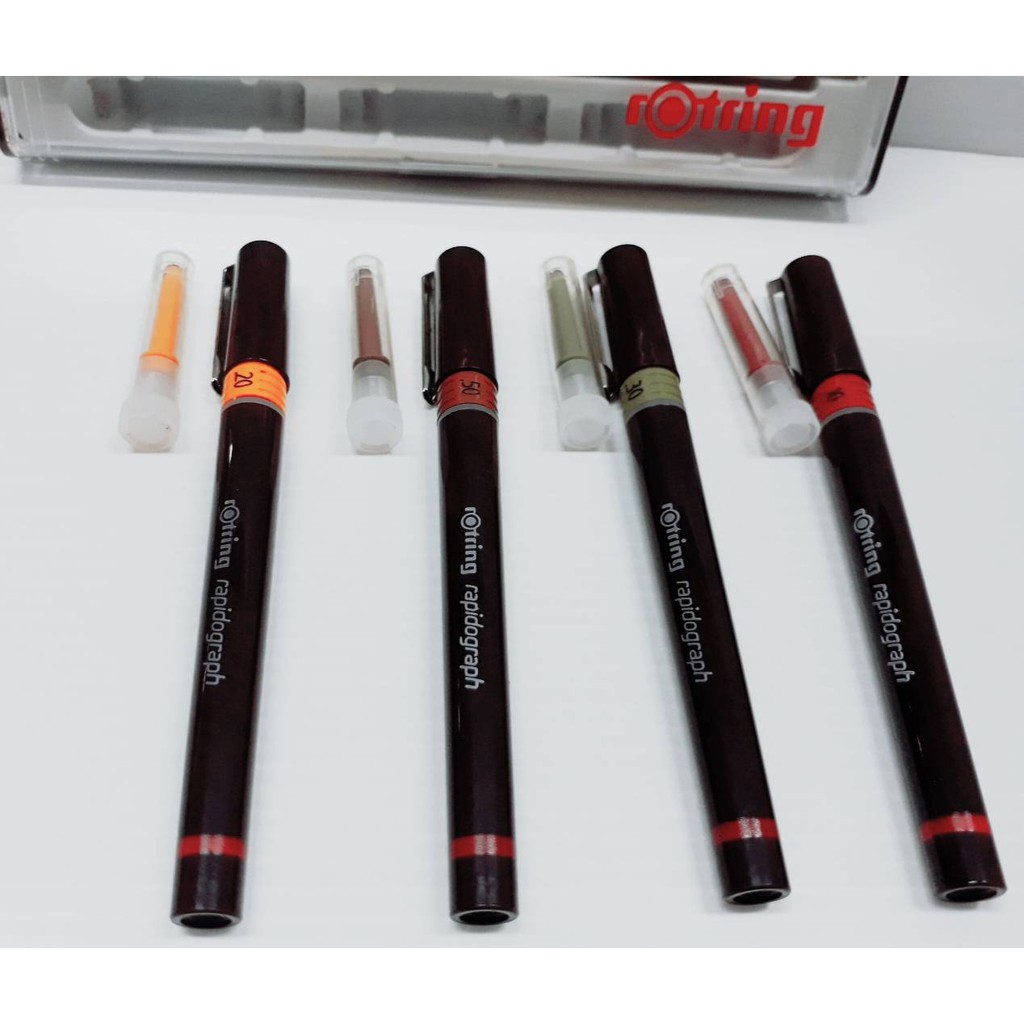 ปากกาเขียนแบบ Rotring Rapidograph 0.1, 0.2, 0.3, 0.5 (ไม่มีหมึก) ของมีสต็อกพร้อมส่งค่ะ