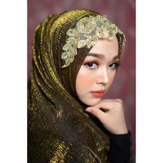 Hijab ผ้าพันยาวอัดพีทวิ้งๆ เป็นลอนเล็กๆสวยมาก