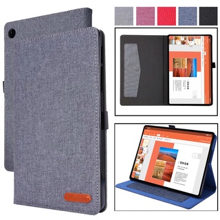 PU Leather antiskid Jeans Fabric Case for Realme Pad 10.4" 2021 case Soft inner Cover Stand tablet case for Realme Pad Mini 8.7"