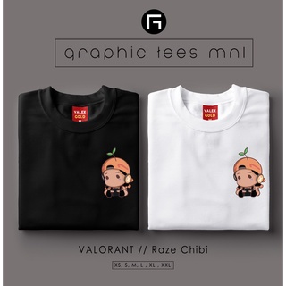 เสื้อยืดกราฟิก MNL Valorant Raze Plant Chibi เสื้อเชิ้ตแบบกําหนดเองเสื้อยืด Unisex สําหรับผู้หญ o8|