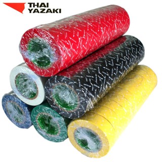 เทปพันสายไฟ คละสี ร่วมสี ไทยยาซากิ Thaiyazaki สีดำ สีขาว สีแดง สีน้ำเงิน สีเหลือง สีเขียว อย่างละ 10 ม้วน ทั้งหมด60ม้วน