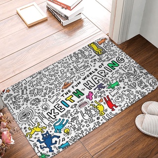 Keith Haring พรมปูพื้นแฟชั่น กันลื่น ขนาด 40x60 ซม. สําหรับตกแต่งบ้าน ห้องครัว