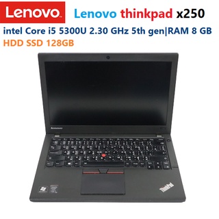 Lenovo thinkpad x250 / intel Core i5 5300U 2.30GHz 5th gen / RAM 8 GB / HDD SSD 128GB