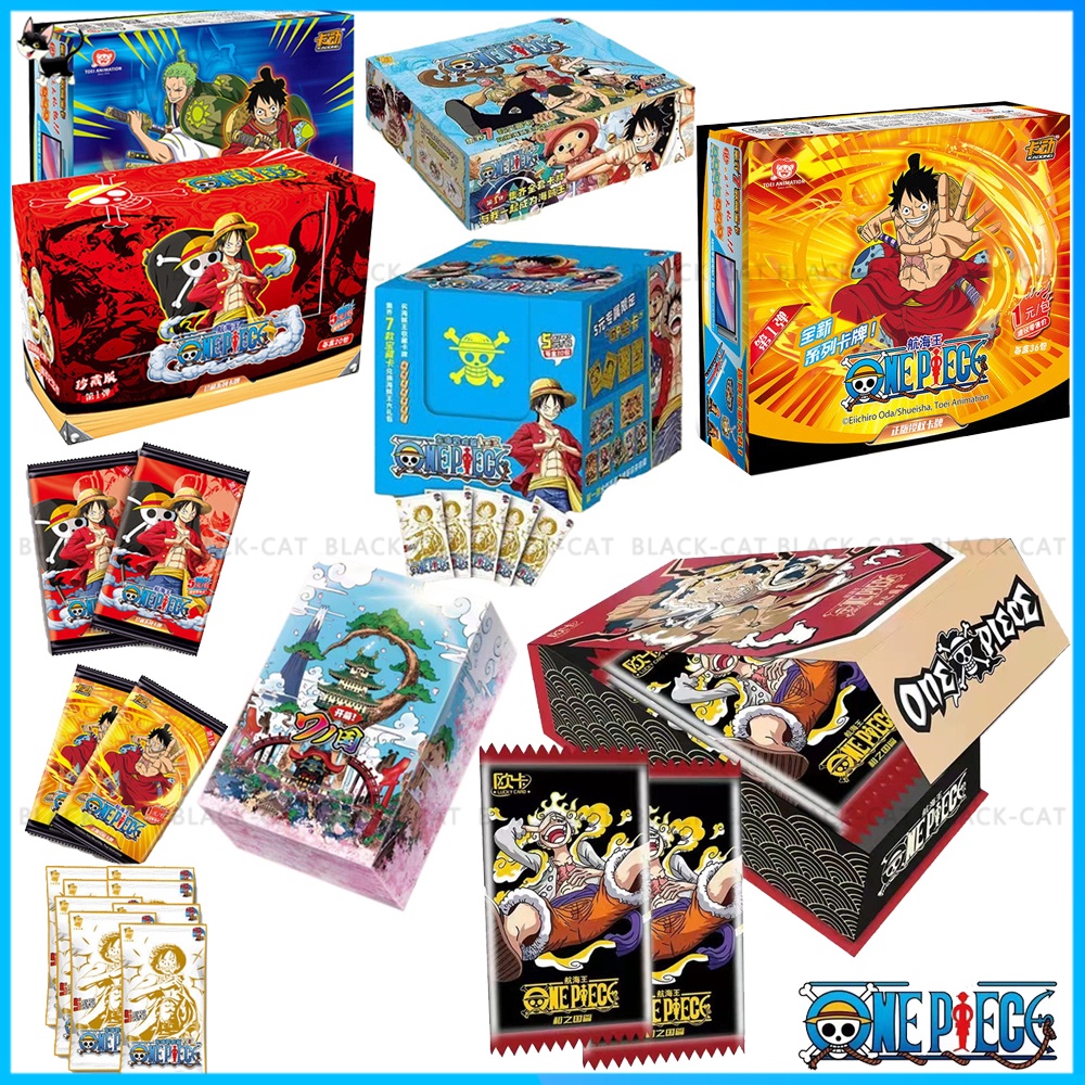 การ์ดสะสม ลายการ์ตูนอนิเมะ One Piece Luffy Bronzing 1 แพ็ก