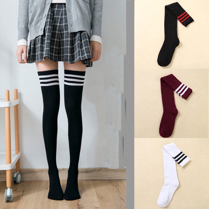New Style Women's Personality Striped High-top Stockings, Sexy Fashion Ladies Trendy Niche Design Over-the-knee Socks