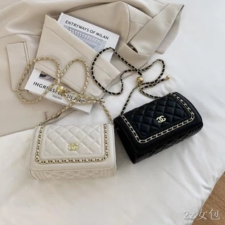 พร้อมส่ง❥ กระเป๋าสะพายข้างกระเป๋าสะพายไหล่แฟชั่นยอดนิยม rhombus chain messenger กระเป๋าสี่เหลี่ยมผู้หญิง กระเป๋า