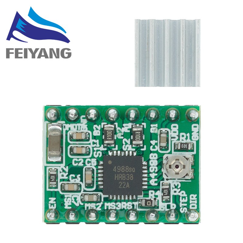 สเต็ปมอเตอร์ไดรเวอร์ A4988 DRV8825 พร้อมฮีทซิงค์ สําหรับเครื่องพิมพ์ 3D SKR V1.3 1.4 GTR V1.0 RAMPS 1.4 1.6 MKS GEN V1.4