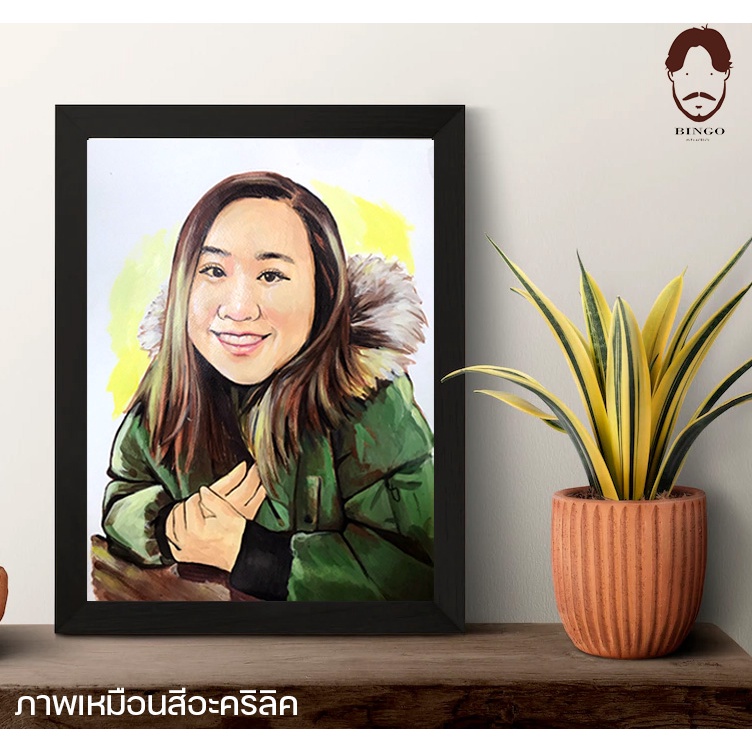 รับ วาดภาพเหมือนสีอะคริลิค วาดมือ ศิลปะ รูปที่ 3