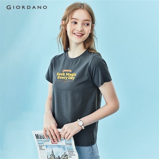 GIORDANO เสื้อยืดผู้หญิง Womens Printed Tee 05391205